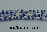 CPB541 15.5 inches 6mm round Painted porcelain beads