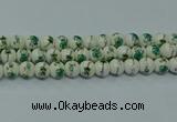 CPB581 15.5 inches 6mm round Painted porcelain beads