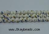 CPB591 15.5 inches 6mm round Painted porcelain beads