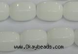 CPB68 15.5 inches 15*20mm drum white porcelain beads wholesale