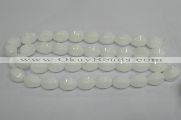 CPB72 15.5 inches 15*20mm rice white porcelain beads wholesale