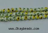 CPB731 15.5 inches 6mm round Painted porcelain beads