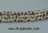 CPB741 15.5 inches 6mm round Painted porcelain beads