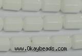 CPB75 15.5 inches 10*14mm column white porcelain beads wholesale