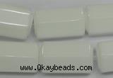 CPB78 15.5 inches 15*25mm column white porcelain beads wholesale