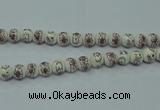 CPB791 15.5 inches 6mm round Painted porcelain beads