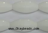 CPB81 15.5 inches 15*30mm rice white porcelain beads wholesale