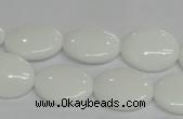 CPB87 15.5 inches 13*18mm oval white porcelain beads wholesale