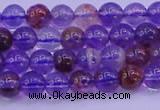 CPC600 15.5 inches 4mm round purple phantom quartz beads