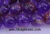 CPC603 15.5 inches 10mm round purple phantom quartz beads