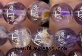 CPC611 15.5 inches 8mm round purple phantom quartz beads