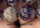 CPC614 15.5 inches 14mm round purple phantom quartz beads