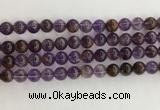 CPC661 15.5 inches 8mm round purple phantom quartz beads