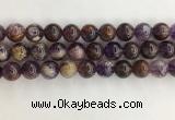 CPC663 15.5 inches 12mm round purple phantom quartz beads