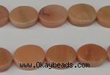 CPE26 15.5 inches 10*14mm oval peach stone beads wholesale