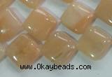 CPI102 15.5 inches 14*14mm diamond pink aventurine jade beads