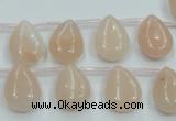 CPI14 15.5 inches 10*14mm top-drilled teardrop pink aventurine jade beads