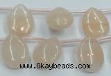 CPI15 15.5 inches 13*18mm top-drilled teardrop pink aventurine jade beads