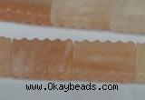 CPI155 15.5 inches 18*25mm carved rectangle pink aventurine jade beads