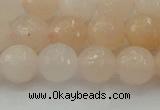 CPI212 15.5 inches 8mm faceted round pink aventurine jade beads