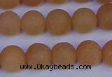 CPI304 15.5 inches 12mm round matte red aventurine beads wholesale