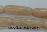 CPI38 15.5 inches 12*40mm rice pink aventurine jade beads