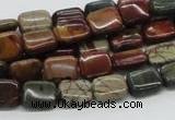 CPJ08 15.5 inches 8*10mm rectangle picasso jasper beads wholesale