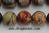 CPJ106 15.5 inches 16mm round picasso jasper gemstone beads wholesale