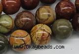 CPJ16 15.5 inches 8mm round picasso jasper beads wholesale