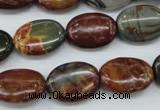 CPJ166 15.5 inches 13*18mm oval picasso jasper gemstone beads