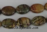 CPJ357 15.5 inches 13*18mm oval picasso jasper gemstone beads