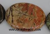 CPJ359 15.5 inches 40*50mm oval picasso jasper gemstone beads