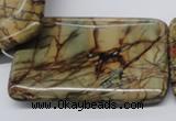 CPJ36 15.5 inches 40*60mm rectangle picasso jasper beads wholesale