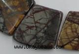 CPJ379 Top drilled 18*25mm - 26*32mm trapezoid picasso jasper beads