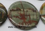 CPJ39 15.5 inches 55mm flat round picasso jasper beads wholesale