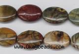 CPJ403 15 inches 13*18mm oval picasso jasper gemstone beads