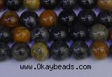 CPJ471 15.5 inches 6mm round black picasso jasper beads wholesale