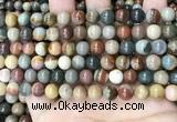 CPJ482 15.5 inches 8mm round polychrome jasper beads wholesale