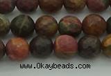 CPJ531 15.5 inches 6mm faceted round picasso jasper beads