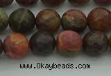 CPJ532 15.5 inches 8mm faceted round picasso jasper beads