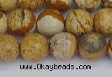 CPJ558 15.5 inches 10mm faceted round picture jasper beads