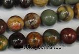 CPJ63 15.5 inches 12mm round picasso jasper gemstone beads