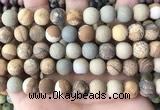 CPJ653 15.5 inches 10mm round matte picture jasper beads wholesale