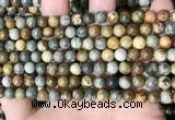 CPJ707 15.5 inches 6mm round rocky butte picture jasper beads