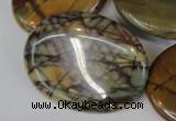 CPJ88 15.5 inches 30*40mm oval picasso jasper gemstone beads