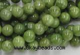 CPO02 15.5 inches 8mm round olivine gemstone beads wholesale