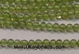 CPO100 15 inches 2mm round natural peridot beads wholesale