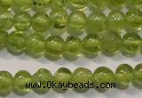 CPO102 15 inches 4mm round natural peridot beads wholesale