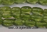 CPO111 15 inches 4*7mm rice natural peridot beads wholesale