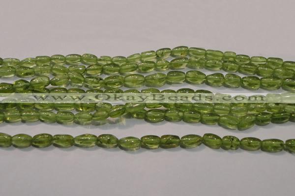 CPO111 15 inches 4*7mm rice natural peridot beads wholesale